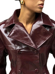 Women Vintage Leather Jacket | Skirt | Set | Vintage Short Leather Skirt