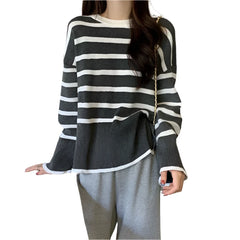 Women Loose Striped Jumper