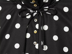 Women Polka Dot Jacket | Long Sleeve | Loose Coat