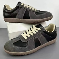 Men Leather German Army Trainers | Casual Walking Shoes | Jogging Sneakers | Tennis Trainers