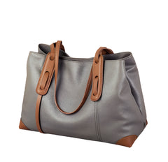 Women Leather Shoulder Bag | Office Handbag | Large Capacity Handbag | Patchwork Tote Bag