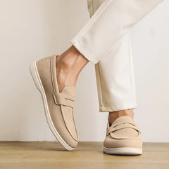 Men Summer Suede Loafers | Breathable Flats | Driving Shoes