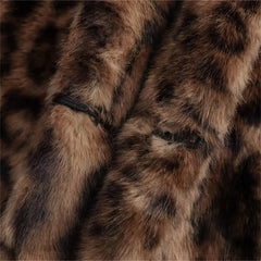 Women Leopard Print Coat | Long Sleeved Jacket | Animal Print Coat