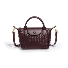 Women Woven Shoulder Bag | Small Dumpling Bag | Bucket Bag | Crossbody Bag | Lunch Box Bag