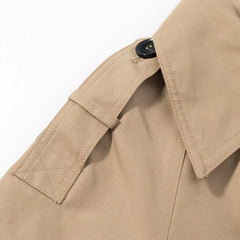 Women Cropped Trench Coat | Long Sleeve | Casual Classic