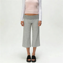 Women Gaucho Pants | Low Rise | Cropped | Wide Leg Capri Pants | Summer