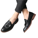 Men Leather Tassel Loafers