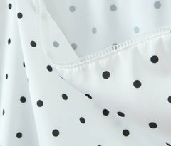 Women Polka Dot Print Top | Two-piece Set | Halter Neck Vest Top | Low Waist Skirt