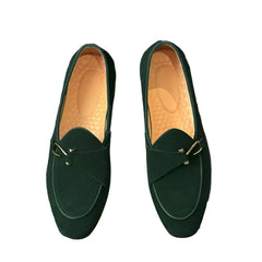 Men Suede Genuine Leather Shoes | Buckle Loafers | Moccasins | Light Comfortable