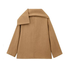 Women Winter Coat with Scarf | Long Sleeves | Round Neck