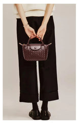 Women Woven Shoulder Bag | Small Dumpling Bag | Bucket Bag | Crossbody Bag | Lunch Box Bag