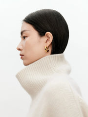 Women Soft Cashmere Sweater | Loose and Thick Turtleneck Pullover Knit