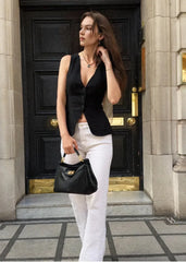 Women Leather Pillow Bag | Lock Clasp Handbag | Small Handbag | Shoulder Bag | Crossbody Bag