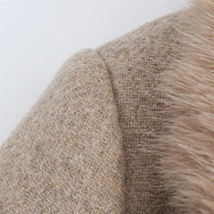 Women Belted Warm Fur Collar Coat | Flip Collar | Winter | Long Coat