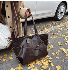 Women Tote Bag | Retro Leather Shoulder Handbag | Y2K Handbag