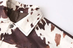 Women Animal Print Jacket | Long Sleeve | Autumn Jacket