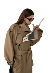 Women Oversized Trench Coat | Loose Casual Overcoat | Spring | Autumn