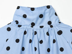 Women Polka Dot Jacket | Long Sleeve | Loose Coat