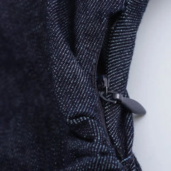 Women Denim Midi Dress | Ruched Waist | Fitted Dress