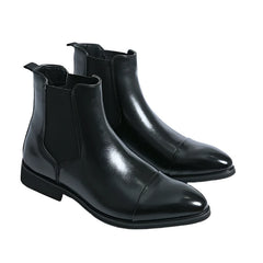Men Chelsea Boots | Red Sole Leather | Heeled Boots | Ankle Boots