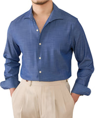 Men British Wrinkle-Resistant Long Sleeve Dress Shirt | Business Shirt