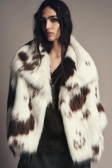 Women Animal Print Plush Coat | Loose | Warm | Thick Fur Jacket