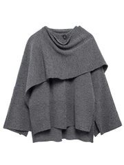 Women Scarf Jacket | Knitted Cape Cloak | Short Cape Coat