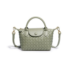 Women Woven Shoulder Bag | Small Dumpling Bag | Bucket Bag | Crossbody Bag | Lunch Box Bag