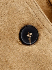 Women Suede Fur Collar Coat | Long Sleeve | V-Neck | Warm | Slim Fit Jacket | Winter | Party | Streetwear