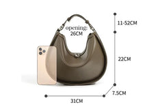 Women Split Leather Underarm Shoulder Bag