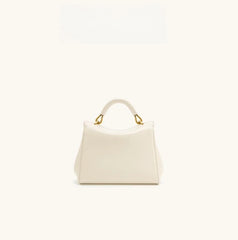 Women Leather Pillow Bag | Lock Clasp Handbag | Small Handbag | Shoulder Bag | Crossbody Bag