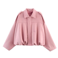 Women Vintage Oversize Bomber Jacket | Loose Jacket