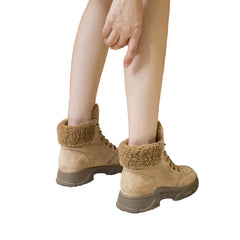 Women Genuine Leather Snow Boots | Winter Shoes | Non-Slip Ankle Boots