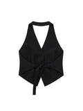 Women Chic Vest Top | Backless Halter Neck Waistcoat