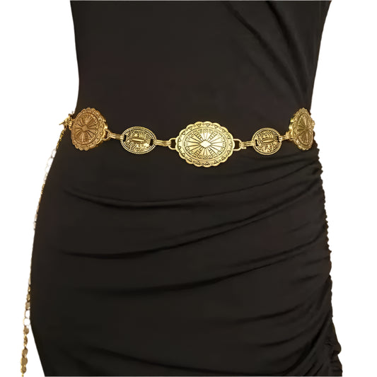 Women Bohemian Waist Chain Belt | Metal Skirt Belt | Ethnic Style