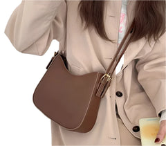 Women Leather Dumpling Crossbody Bag | Small Shoulder Bag