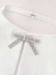 Women Vest Top with Rhinestone Bows | Women Sleeveless Sling Top
