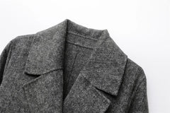 Women Wool Coat With Belt | Double Breasted | Woolen Coat | Trench Coat