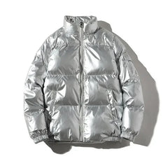 Unisex Metallic Warm Winter Jacket | Thick Waterproof Puffer Jacket | Windproof Jacket