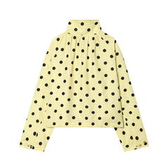 Women Polka Dot Jacket | Long Sleeve | Loose Coat