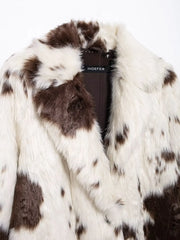 Women Winter Animal Print Fur Coat | Thick Warm Long Coat