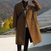 Men Warm Wool Coat | Long Trench Coat | Casual Double-Breasted Jackets