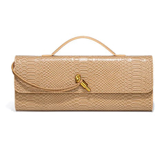 Women Luxury Design Top-Handle Leather Bag | Long Purse | Crocodile Pattern Bag