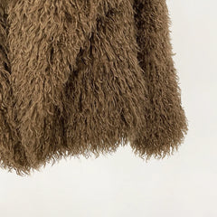 Short Mongolian Fur Coat | Women Luxury Cropped Fur Coat | Warm | Winter