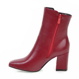 Women Winter Ankle Boots | High Block Heel Boots