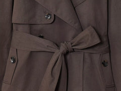 Women British Style Lapel Double-Breasted Coat | Short Trench Coat With Belt