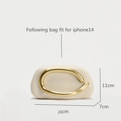 Women Gold Closure Box Clutch Bag | Party Clutch