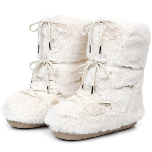 Women Winter Lace-up Ankle Boots | Snow Boots | Classic Platform Boots | Waterproof | Non-slip | Ski Boots