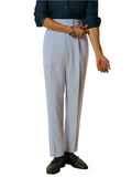 Men Classic Striped High Waist Suit Pants