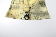 Women Ruffle Floral Set | Y2K | Camisole Top | Tiered Skirt | Vacation | See Through